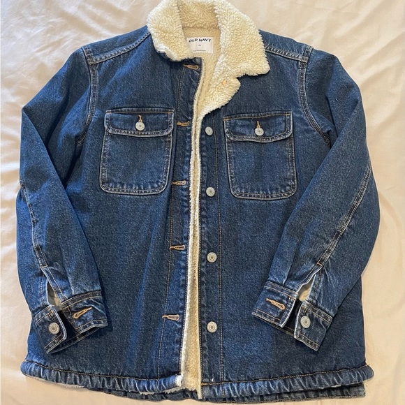 Old Navy Sherpa Lined Jean Jacket - Picture 2 of 5